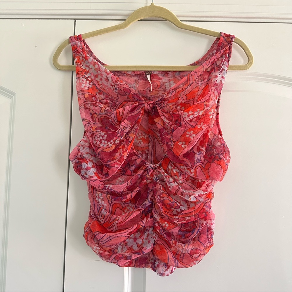 FREE PEOPLE Mesh Tell Me More Top